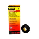 3M 7100126851 – RUBAN ISOLANT EN VINYLE SUPER 33+MC SCOTCH® DE QUALITÉ PROFESSIONNELLE, NOIR, 0,18 MM (7 MIL), 19,1 MM X 20,1 M (3 / 4 PO X 66 PI)