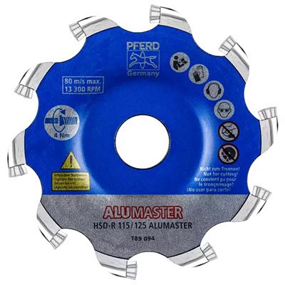 PFERD 20100 – DISQUE À HAUTE VITESSE 4-1 / 2" / 5" ALUMASTER, HSD-R