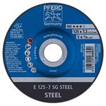 PFERD 61028 – 5" X 1 / 4 GRINDING WHEEL, 7 / 8" A.H. SG STEEL - TYPE 27