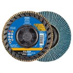 PFERD 68104 – 5" X 7 / 8" A.H. POLIFAN® FLAP DISC Z PSF TRIM STEELOX, ZIRCONIA, 40 GRIT, FLAT