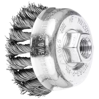 PFERD 82751 – BROSSE BOISSEAU EN COUPE À FILS NOUÉS 2-3 / 4'' COMBITWIST® .020 CS WIRE, 5 / 8-11 THREAD