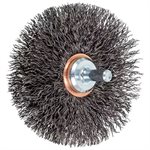 PFERD 82899 3" CRIMPED MTD WIRE WHEEL BRUSH .012 CS WIRE, 1 / 4" SHANK