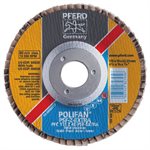 PFERD 60465 - 5" X 7 / 8" POLIFAN® FLAP DISC - FLAT, PSF-EXTRA, ZIRCONIA, 40 GRIT