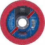 PFERD 67234 - 4-1 / 2" X 7 / 8" POLIFAN® CURVE FLAP DISC, SGP, CERAMIC OXIDE, 60 GRIT, MEDIUM RADIUS