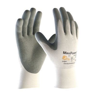 PIP GP34800L – MAXIFOAM PREMIUM, GLOVE, NITRILE FOAM COATED GLOVES BY ATG, WHITE, L