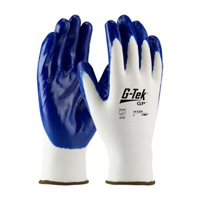 PIP GP34C229M – G-TEK , GANTS, TRICOTS SANS COUTURES POUR TOUS LES TRAVAUX GÉNÉRAUX, BLANCHE, M