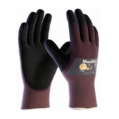 PIP GP56425L – MAXIDRY, GANTS, TRICOTS SANS COUTURES POUR TOUS LES TRAVAUX GÉNÉRAUX, GRIP ANTIDÉRAPANT, VIOLET, G