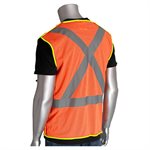 PIP PC3020210ORL – X-BACK MESH VEST, 3 POCKETS, 2 MIC TAB, HI-VIS ORANGE -SILVER BANDS, CSA Z96-15 CLASS 2, LEVEL 2, LARGE