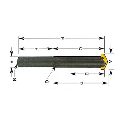 STRAIGHT SHANK & STRAIGHT FLUTE SHORT LENGTH SPADE DRILL HOLDER 45 / 64" - 15 / 16"