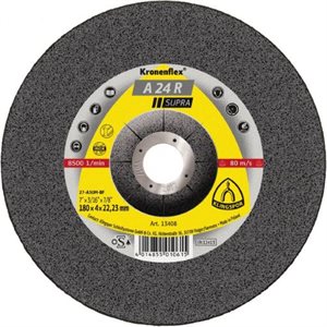 KLINGSPOR 13401 - KRONENFLEX® DEPRESSED CENTER GRINDING WHEELS 4-1 / 2 X 1 / 4 (6MM) X 7 / 8 A24R