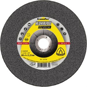 KLINGSPOR 13756 - KRONENFLEX® DEPRESSED CENTER GRINDING WHEELS 7 X 3 / 16 (4MM) X 7 / 8 A24R / 01