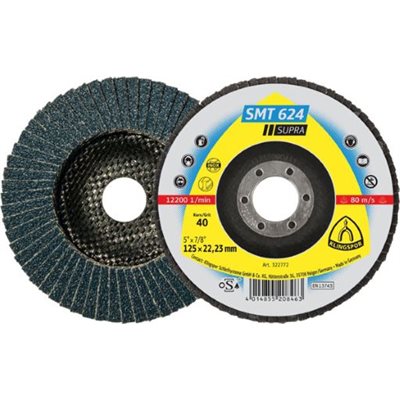 KLINGSPOR 322775 - FLAP DISCS 5 X 7 / 8 SMT624 80